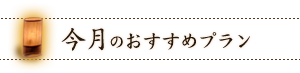 今月のおすすめプラン